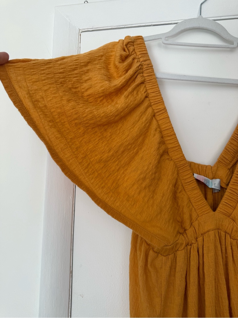 Free People Vibrant Orange Deep V Tiered Maxi Dress - Picture 4 of 7